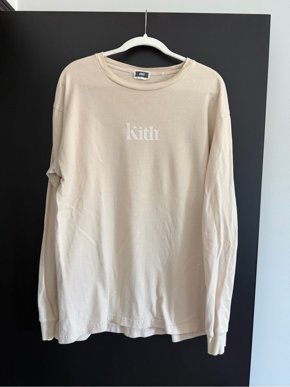 Kith Beige/Cream Long Sleeve Logo Tee